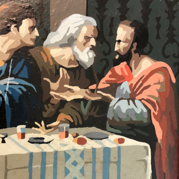 DaVinci Last Supper Acrylic Hand-Paint Framed - Picture 9 of 16